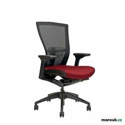 Kancelářská židle na kolečkách Office Pro MERENS BP – s područkami a bez opěrky hlavy Vínová BI 202