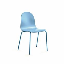 Židle GANDER, lakovaná skořepina, modrá