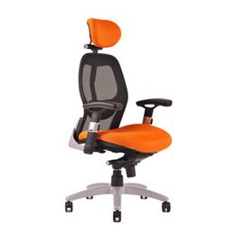 Ergonomická kancelářská židle na kolečkách Office Pro SATURN – s područkami, více barev NET oranžová