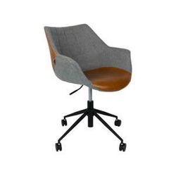 Šedá kancelářská židle s hnědým detailem Zuiver Doulton
