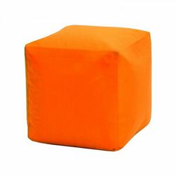 Idea Sedací taburet CUBE oranžový s náplní 100 l
