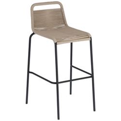 Kave Home Béžová barová pletená židle LaForma Glenville 74 cm