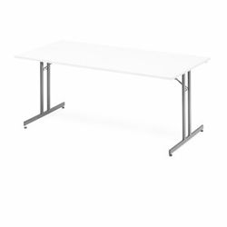 Skládací stůl EMILY, 1800x800 mm, bílá, černá