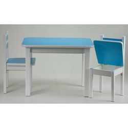 Stůl a dvě židličky ST1 modro-bílá