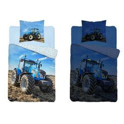 Detexpol Dětské svítící povlečení Traktor - modrý 140x200 cm PODE0757