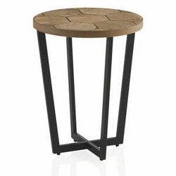 Odkládací stolek s černou železnou konstrukcí Geese Honeycomb, ⌀ 44 cm
