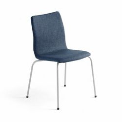 Konferenční židle OTTAWA, modrý potah, šedá