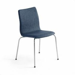 Konferenční židle OTTAWA, modrý potah, chrom