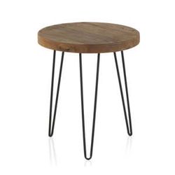 Odkládací stolek s deskou z jilmového dřeva Geese Camile, ⌀ 46 cm