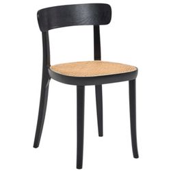 Černá jasanová jídelní židle LaForma Romane s ratanovým výpletem