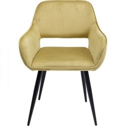 KARE Design Zelená čalouněná židle s područkami San Francisco