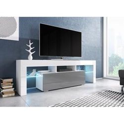 Televizní stolek TORO 138 Barva nábytku: Bílo/šedý lesk
