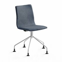 Konferenční židle OTTAWA, podnož pavouk, modrý potah, bílá