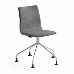 Konferenční židle OTTAWA, podnož pavouk, šedá, šedý rám