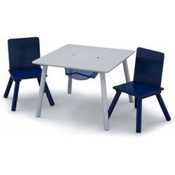 bHome Dětský stůl s židlemi šedo-modrý DSBH0743