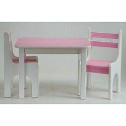 Stůl a dvě židličky K1 růžová