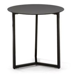 Černý odkládací stolek La Forma Marae, ⌀ 50 cm