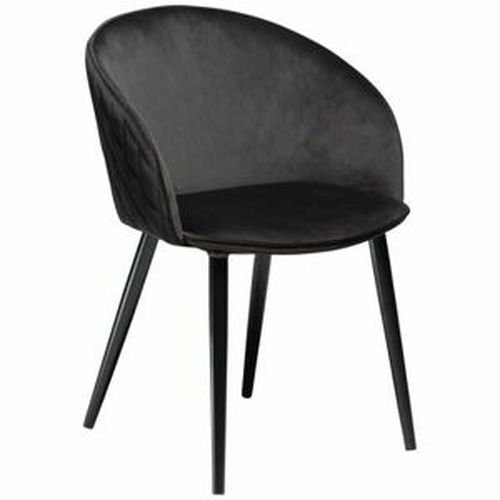 Dan-Form Černá sametová jídelní židle DanForm Dual