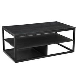 VASAGLE Konferenční stolek industriální černý 110 x 60 x 45 cm