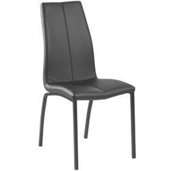 SCANDI Černá koženková jídelní židle Oliver