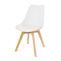 Sada 2 bílých židlí s bukovými nohami loomi.design Retro