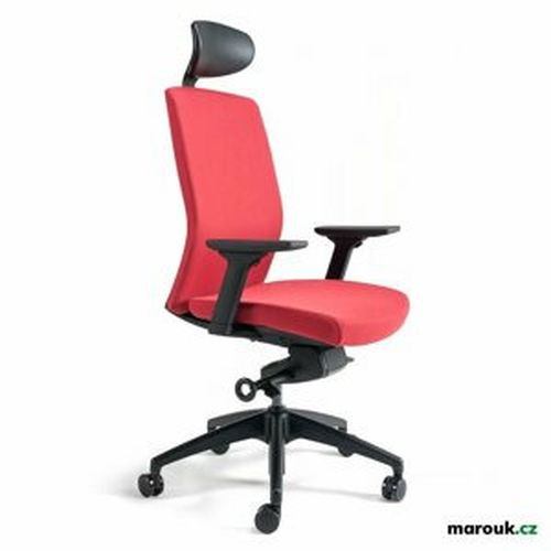 Kancelářská ergonomická židle Office Pro J2 SP — více barev, s podhlavníkem Červená 202